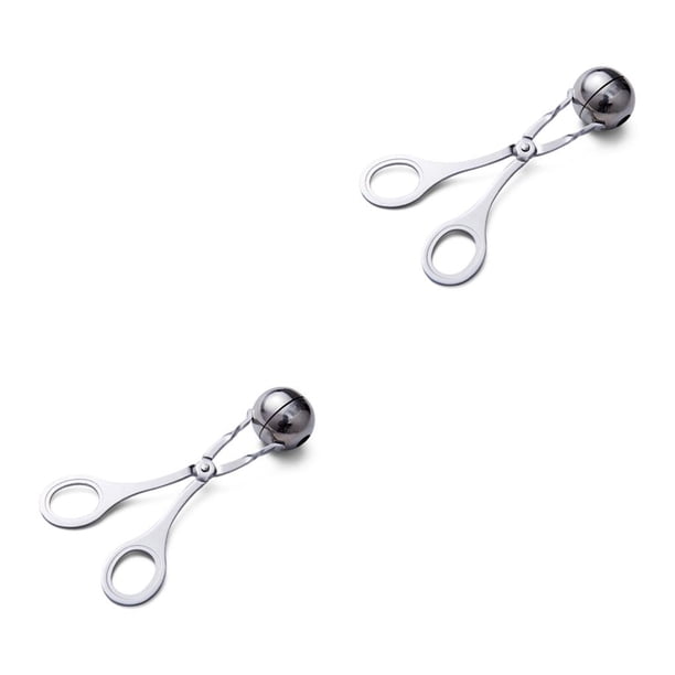 Yuarrent Clip para hacer albóndigas, abrazadera de molde relleno de acero inoxidable, reutilizable, café, restaurante, cocina, molde para helado, L 2piezas Yuarrent CBP485511