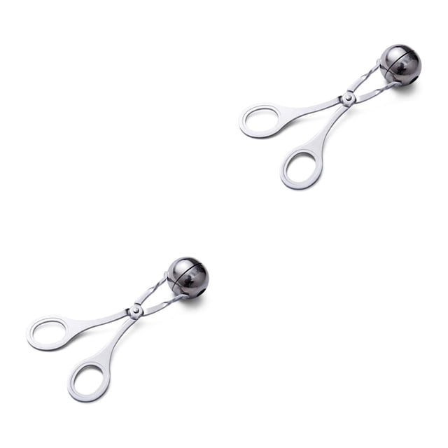 Yuarrent Clip para hacer albóndigas, abrazadera de molde relleno de acero inoxidable, reutilizable, café, restaurante, cocina, molde para helado, L 2piezas Yuarrent CBP485511