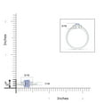 thumbnail image 4 of ANGARA Natural Tanzanite and Diamond Three Stone Ring in 14K White Gold for Women (Size-6x4mm) | December Birthstone, Birthday, Anniversary, Jewelry Gift for Women | Natural Tanzanite Ring, 4 of 9