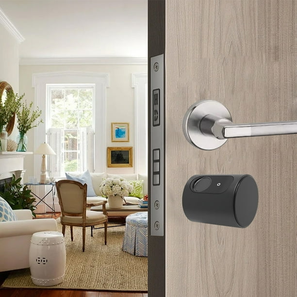 Serrure Connectée SMONET WiFi Bluetooth - Pêne Dormant - Argenté - Compatible Alexa/Google