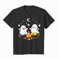 thumbnail image 7 of Towmus Women Halloween T-Shirt Cute Ghost Graphic Fall Shirt Pumpkin Tees Short Sleeve Tops, 7 of 7
