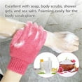 thumbnail image 6 of 2 Pcs Exfoliating Shower Bath Glove,Nylon Massage and Body Scrubs Glove,Deep Clean Body Skin Bathing Scrubber Accessories,Artrylin Spa Massage Shower Glove,Rose Red, 6 of 6