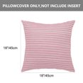 thumbnail image 3 of Unique Bargains Woven Stripe Decorative Throw Pillow Cover Red and White 18" x 18", 3 of 7