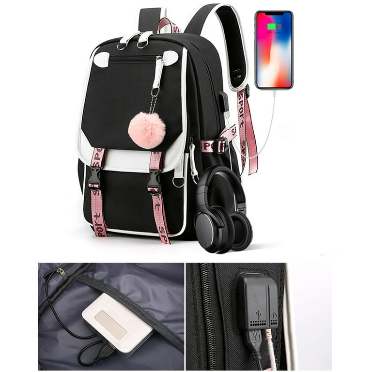 Korean Style Student School Backpack USB Charge School Bag For Teenagers  Boys Laptop Backpack 