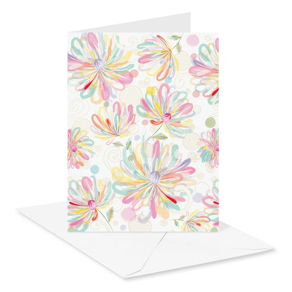 American Greetings All Occasion Blank Cards, White Floral (10-Count)