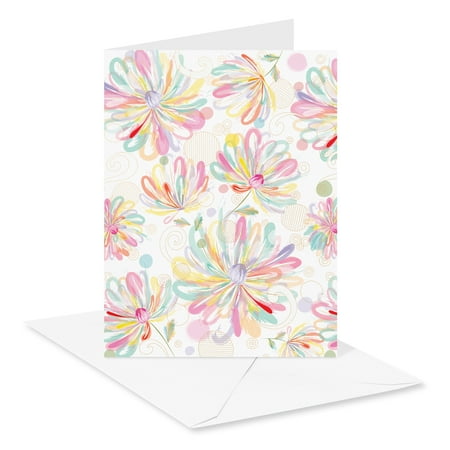 American Greetings All Occasion Blank Cards, White Floral (10-Count)