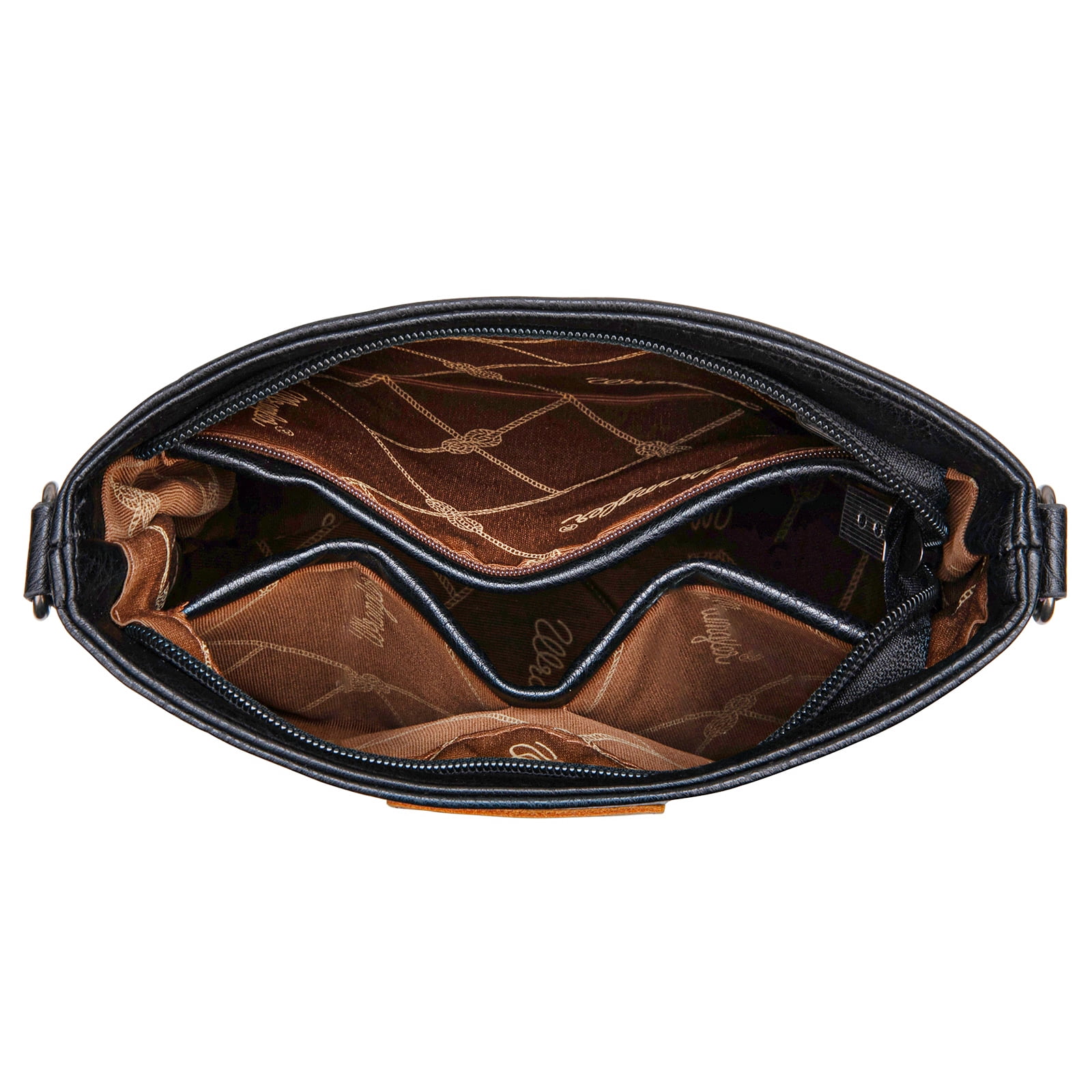 Wrangler Crossbody Purses for Women Two Tone Crossbody Bags Women Purses and Handbags, Art Black