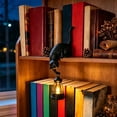 thumbnail image 5 of Cat Bookshelf Lantern, Cat Figurine with LED Shelf Decor, Retro-Style Night Light, for Porches, Patios, and Bookshelves Cat Lovers Night Light Edge Black, 5 of 6