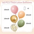 thumbnail image 3 of Pink and Green Balloons Retro Sage Green Pink Metallic Gold Confetti Balloons Olive Green Gold Pink Beige Latex Balloon for Easter Jungle Safari Christmas Woodland Birthday Party Decorations,White, 3 of 21