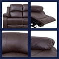 thumbnail image 7 of Lifestyle Furniture Raymond 3-Pieces Faux Leather Recliner Sofa Set in Espresso, 7 of 7