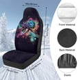 thumbnail image 7 of Uorisanigo Car Seat Cover Front Seats Only Full Set of 2, Soft Comfort Turtle Print High Back Seat Covers for Cars, SUVs Pick-up Truck, Universal Auto Interior Accessories, 7 of 7