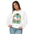 thumbnail image 4 of St Paddys Feeling Lucky Tootsie Owl Unisex Plus Size Sweatshirt Brisco Brands 3X, 4 of 5