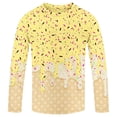 thumbnail image 3 of Boys Two Piece Rash Guard Swim Set Toddler Kids Ice Cream Print Long Sleeve Bathing Suit Swimwear Shirt with Trunks Quick Dry Bathing Suit, 3 of 5