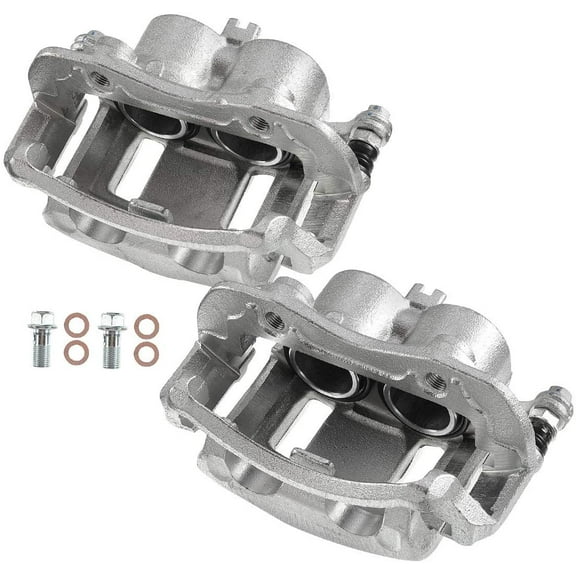 A-Premium Disc Brake Caliper Assembly with Bracket Compatible with Nissan Xterra 2000-2004 Frontier 2003 2004 Front Left and Right 2-PC
