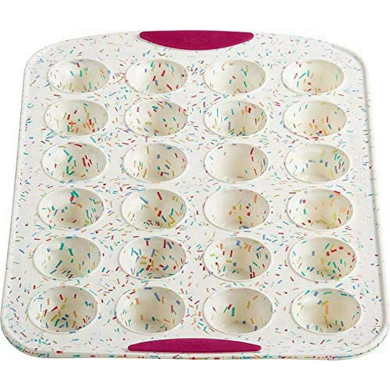 Moule à Mini-muffins (24) en silicone - confetti