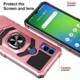 thumbnail image 4 of Compatible for Cricket Innovate E 5G Case w/Tempered Glass Screen Protector [Military Grade] Ring Car Mount Kickstand Shockproof Hard Phone Case - Rose Gold, 4 of 7