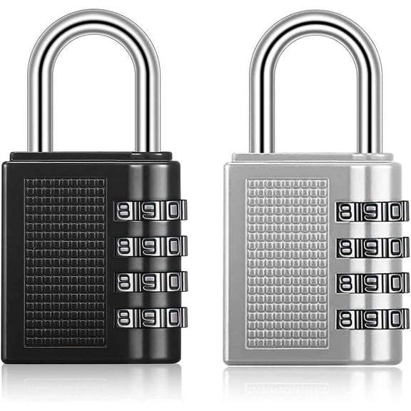 2 Pack Waterproof Combination Padlock With Code For 4-Digit Locker For School, Gym Locker, Outdoor Combination Lock For Shed, Fence, Yard, Latch