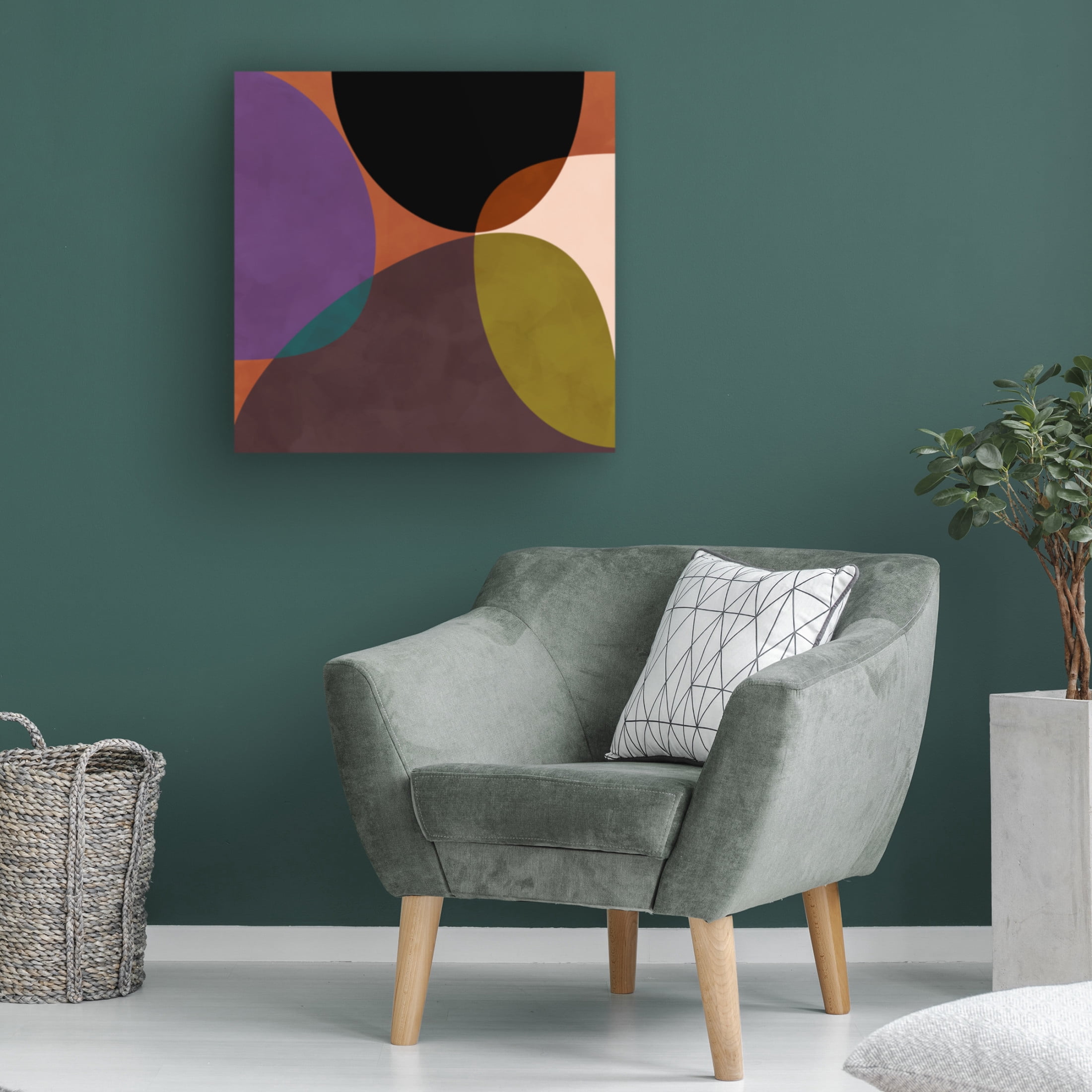 Trademark Fine Art Ana Rut Bre Mid Circles Terracotta Blck2 Canvas Wall Art