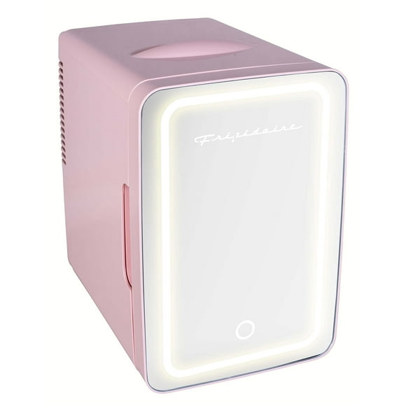 FRIGIDAIRE EFMIS170-PINK Mini Portable Compact Personal Fridge 6.5L Capacity 9 Cans Makeup Skincare Freon-Free & Eco Friendly Includes Home Plug & 12V Car Charger 2022 Version Pink
