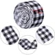 thumbnail image 5 of Cinta de lino decorativa Inteprter Navidad a cuadros Blanco negro 15m, 5 of 6