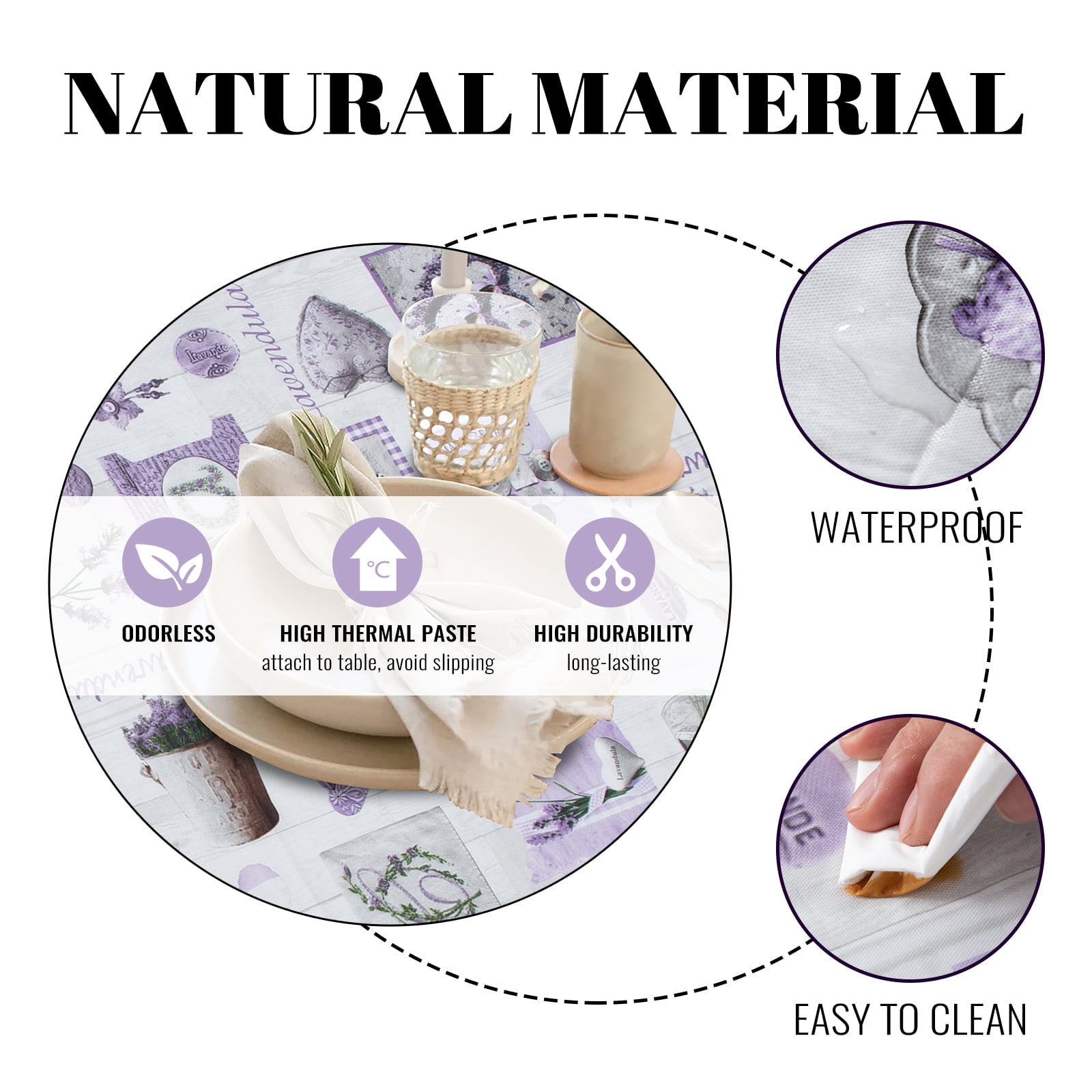 Ray Star 52x90in Christmas Vinyl PVC Tablecloth, 100% Waterproof Plastic Table Cloth, Oilproof Wipe Clean Table Covers for Dining/Kitchen/Parties