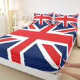 thumbnail image 3 of Castle Fairy UK Flag Twin Sheet Sets for Boys Girtls,Minimalist Vintage Stripes Bedding, 3 of 7