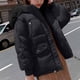 thumbnail image 1 of Parkas de manga larga para mujer, chaqueta con bloques de color, mangas largas y bolsillos con cremallera, top de poliéster para mujer, 1 of 4