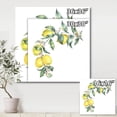 thumbnail image 4 of Designart ' Branch of Leaves and Yellow Lemons II ' Tropical Canvas Wall Art Print, 4 of 4