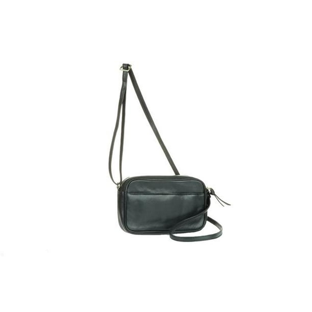 Leather Top zip crossbody bag