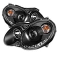 thumbnail image 1 of For 07-09 Mercedes Benz CLK63 AMG W209 Sonar LED Halo Projector Headlights (Black) YD-PRO-MBCLK03-DRL-BK, 1 of 4