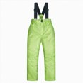 thumbnail image 5 of HCNTES Toddler Boy Girl Snow Pants Windproof Soft Pants Warm Winter Bib Overalls Thick Ski Trousers Snowsuit(Green,8-10 Years), 5 of 9