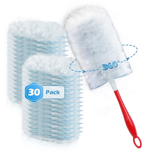 JEHONN Duster Handle Refills 30 Counts, 4X Heavy Duty Microfibers