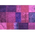 thumbnail image 1 of Ahgly Company Indoor Rectangle Patchwork Purple Transitional Area Rugs, 2' x 5', 1 of 4
