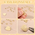 thumbnail image 5 of 100 Pack Crimp Bead Covers, 4mm/0.16" Half Round Open Crimp Beads Knot Cover for Jewelry Making, Light Gold, 5 of 6