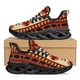 thumbnail image 1 of Zapatos de plataforma ligeros con estampado animal y diseño tribal africano a la moda para exteriores, de punto y transpirables, 1 of 6
