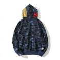thumbnail image 2 of QJUHUNG Chandail à Capuchon en Coton BAPE Shark Street Camouflage Veste à Double Capuchon CAMO Noir, 2 of 6