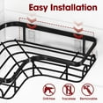 thumbnail image 5 of Sakugi Corner Shower Caddy, 2-Pack Adhesive Shower Organizer, Bathroom Organizers and Storage, Black, 5 of 7