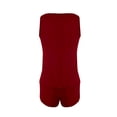 thumbnail image 6 of Beach Vacation Bathing Suits for Women Blouson Tankini Swimsuits Modest Racerback Hawaiian Swimming Suit(Red M), 6 of 7
