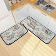 thumbnail image 7 of 2-Piece Kitchen Rugs Set Non-Slip Mats Carpet Floor for Kitchen, Bathroom (19.7"x27.6" & 19.7"x47.2") Deer and Cardinals Pattern, 7 of 7