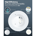 thumbnail image 5 of Sunco Retrofit LED Recessed Lighting 6 Inch, Downlight Can Lights for Ceiling, Baffle Trim, 965 LM, 13W (120W Equivalent), 4000K Cool White, Dimmable, Damp Rated UL 4 Pack, 5 of 8