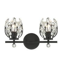 Matte Black Two Light Bathroom Vanity from the Moreno Collection