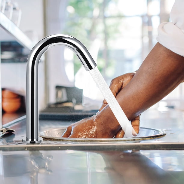 Grifo Autico de Agua de Agua Caliente y Fría, Sensor de Grifo de Sensor de Inducció, Hotel de Baño para la Escuela de Origen