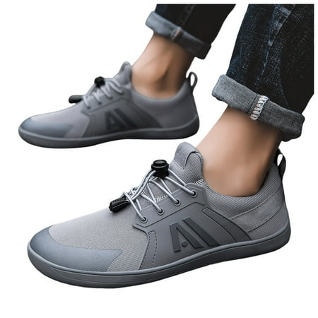 

Chnzic Men Sports Shoes Fashionable Pattern Simple And Solid Color Thick Soled Outdoor Hiking Shoes Comfortable Non Slip Elastic Band Casual Shoes
