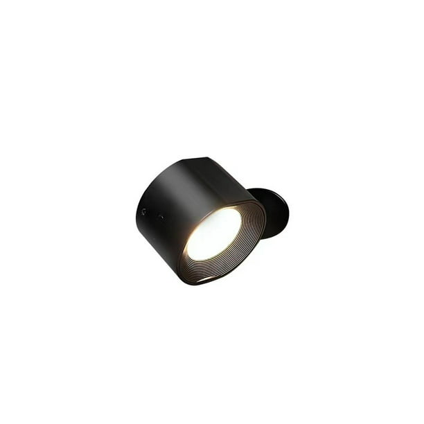 Luces de lectura LED montadas en la pared, apliques de pared con 3 temperaturas de color y 3 niveles de brillo Batería recargable Bola magnética Rotación de 360 ° Control táctil
