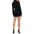 thumbnail image 2 of Xscape Women's Satin Tuxedo Romper Black Size 8, 2 of 3