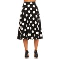 thumbnail image 3 of Women's Casual High Waist A-Line Midi Skirt with Elastic Waistband, 3 of 5