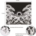 thumbnail image 3 of (Ola, 150x130cm) Dremisland Tapiz de Pared Tapiz de Mandala Gran Ola con Tapiz de Puesta de Sol Tapiz de océano Blanco y Negro para Colgar en la Pared para Sala de Estar Dormitorio, 3 of 5