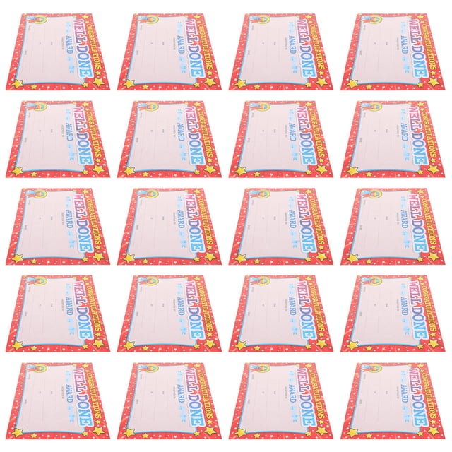 IFANLANDOR Recognition Awards For Students Classroom Activities Teaching Supplies Multi Color Paper 20Pcs