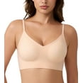 thumbnail image 3 of Exerin Women's Seamless Bras Wirefree Low Back Backless Comfort Multiway Convertible Bra(Beige,M), 3 of 7