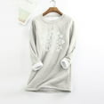 thumbnail image 2 of Women's Festive Snowflake Print Pullover Crew Neck Thermal Winter Sweater Cozy Wear, 2 of 5